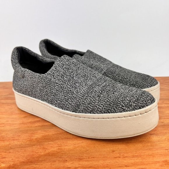 Vince Walsh Platform Women's 9M / 39 Sneakers Gray Marl Slip On Shoes Loafers - Picture 3 of 11